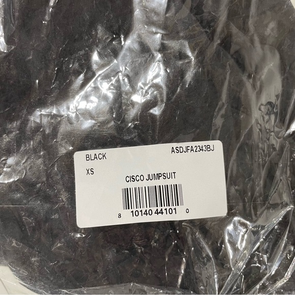 New Area Stars Sleeveless Belted Waist Jogger Jumpsuit Cisco Black Size XS - Picture 16 of 16